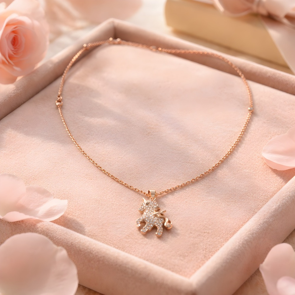 *NEW* 14k Rose Gold Plated Unicorn Necklace